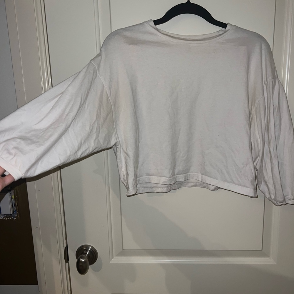Urban Outfitters White Balloon 3/4 Sleeve